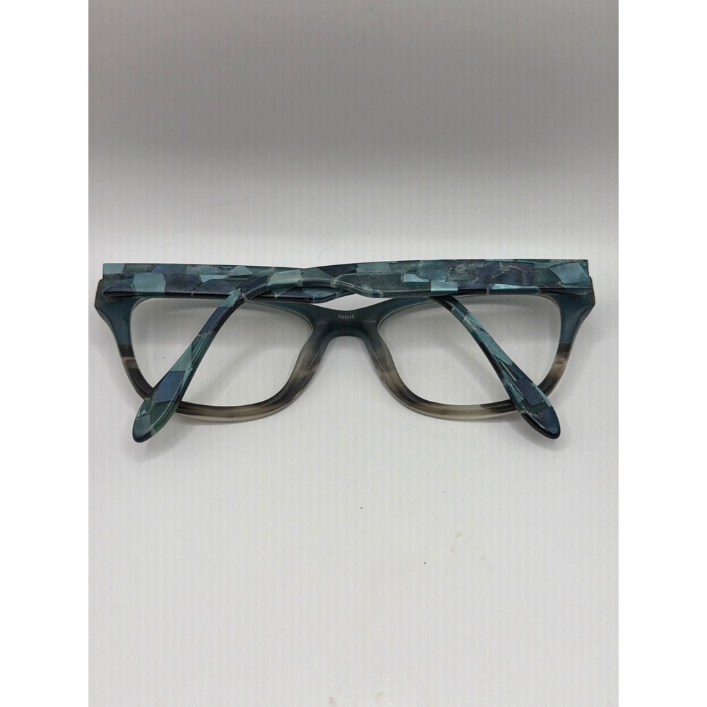 FYSH Eyeglasses Women 52-18-135 Teal Grey Mosaic F-3491 849 Urban Eyewear - Picture 2 of 7